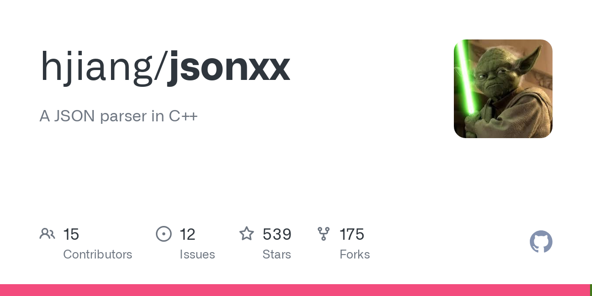 GitHub repository for jsonxx.